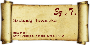 Szabady Tavaszka névjegykártya